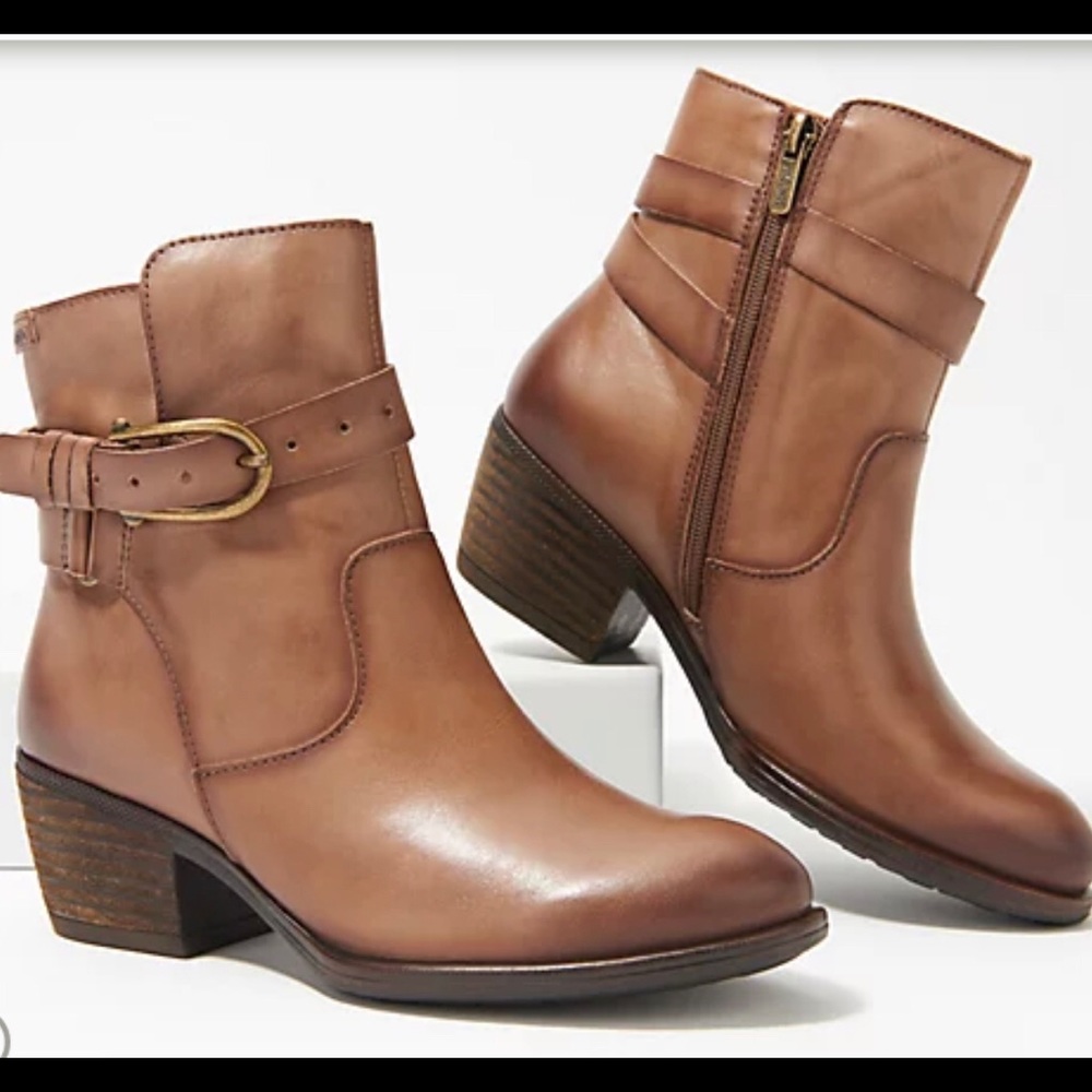 Pikolinos Leather Buckle Ankle Boots NWT US SIZE 7